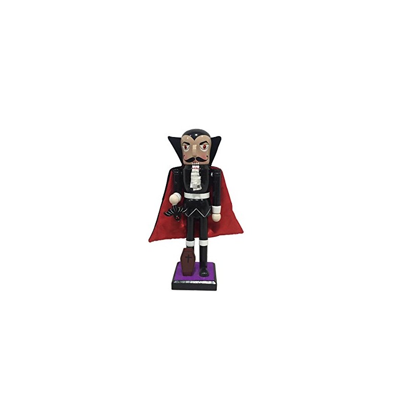 Santa's Workshop 10” Dracula Nutcracker, Black/Red