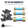 TECHNOAGE Round Dumbbell Sets with Steel Handle, Odorless Neoprene rubber
