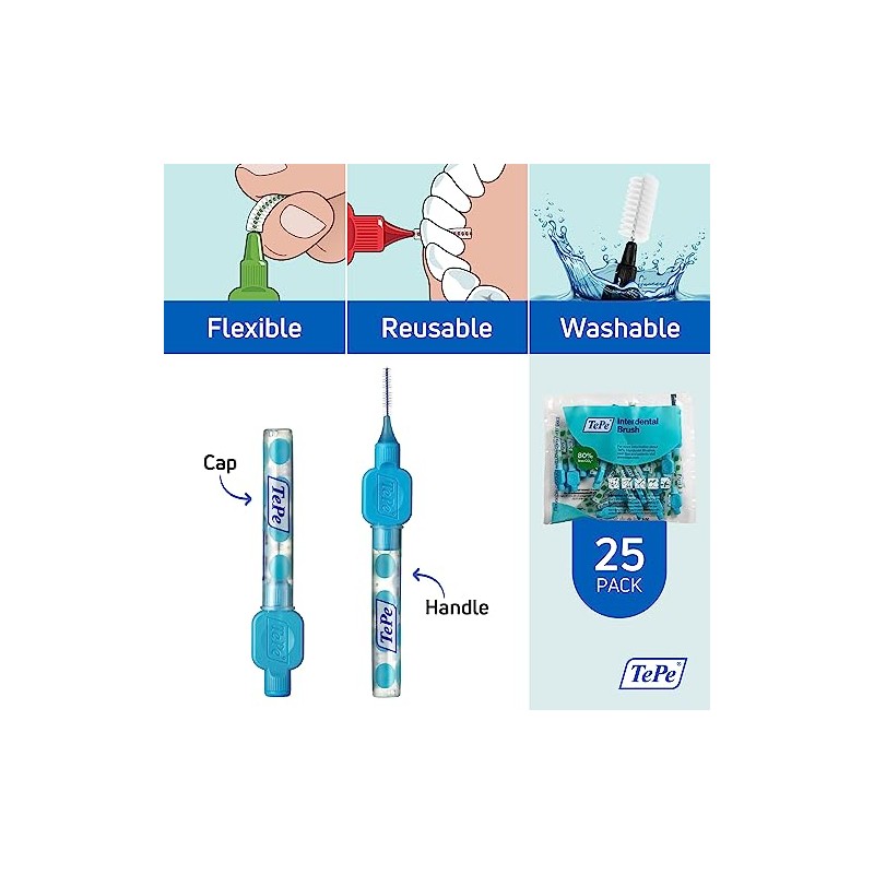 TEPE Original Cepillos Interdentales 0,6 mm Azul 25 piezas