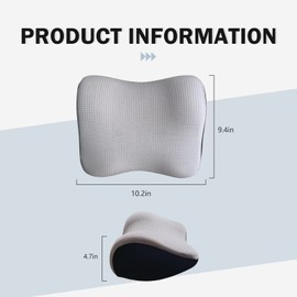 Ultra Soft Car Headrest Pillow, Car Pillow for Driving with Adjustable Strap, 100% Memory Foam Neck Cushion, Breathable Removable Cover & Ergonomic Design - Car Neck Pillow(Moonlight-Silver, 1PC)