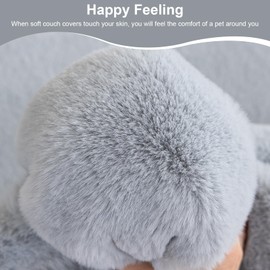 jianyana Sofa Covers Plush Sofa Slipcovers Soft Anti-slip Durable Couch Cover Universal 2 3 4 Seater Warm Breathable Machine Washable Furniture Protector for Leather Sofa Bench Sofa