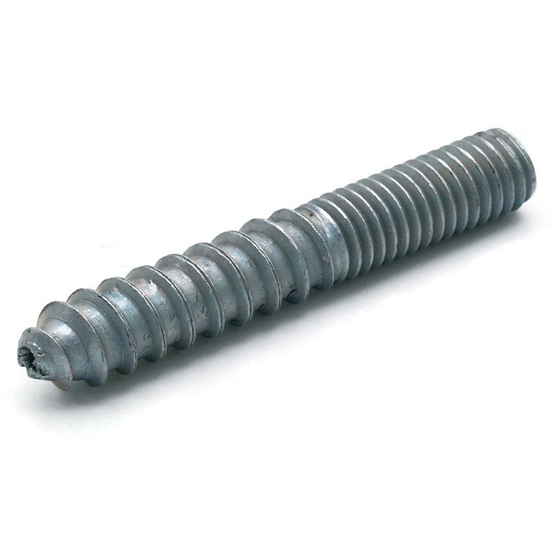 Zinc Plated Steel Hanger Bolts 3/8"-16 Machine Thread with Lag