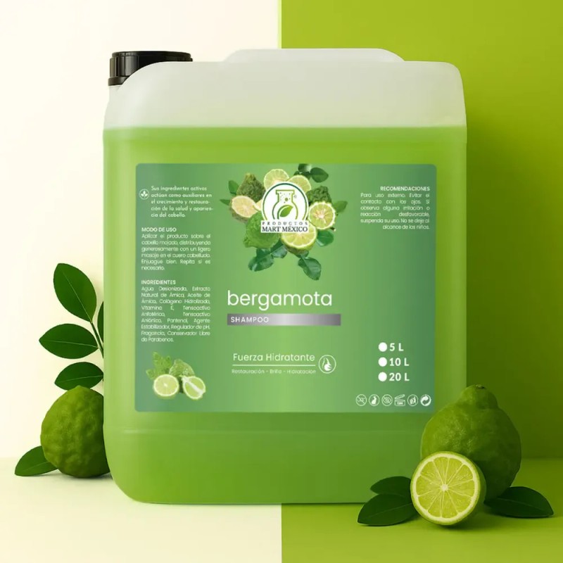 Shampoo De Bergamota Natural 5 Litros