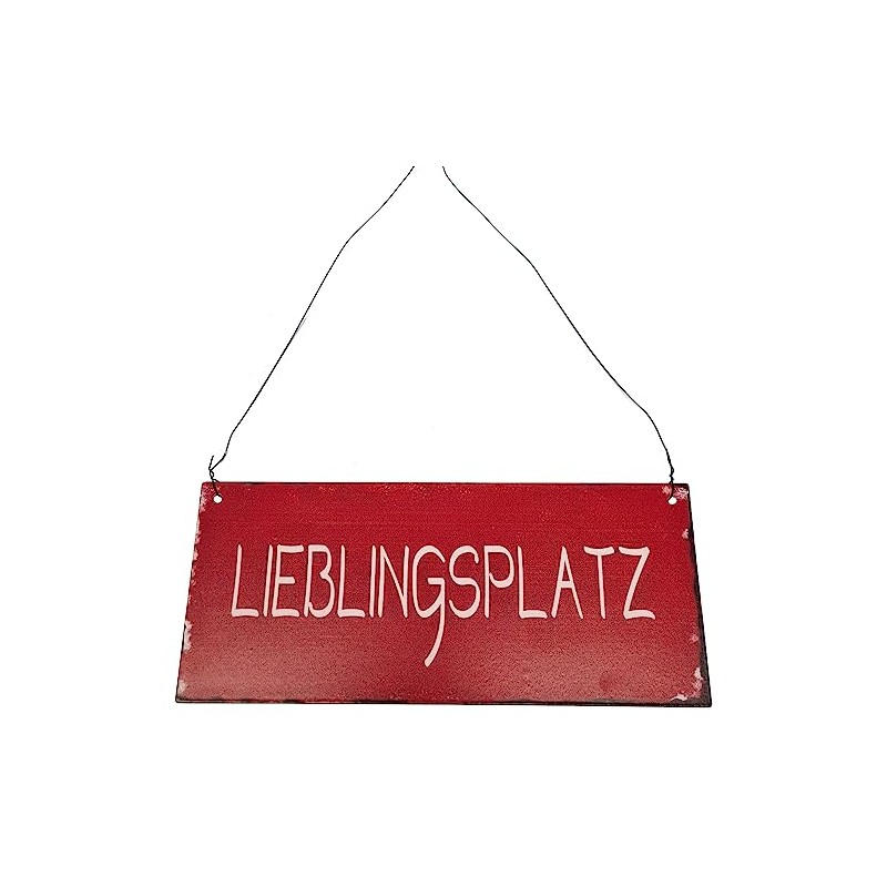 Macosa SA89232 Decorative Sign Favourite Place Red Iron 28 cm
