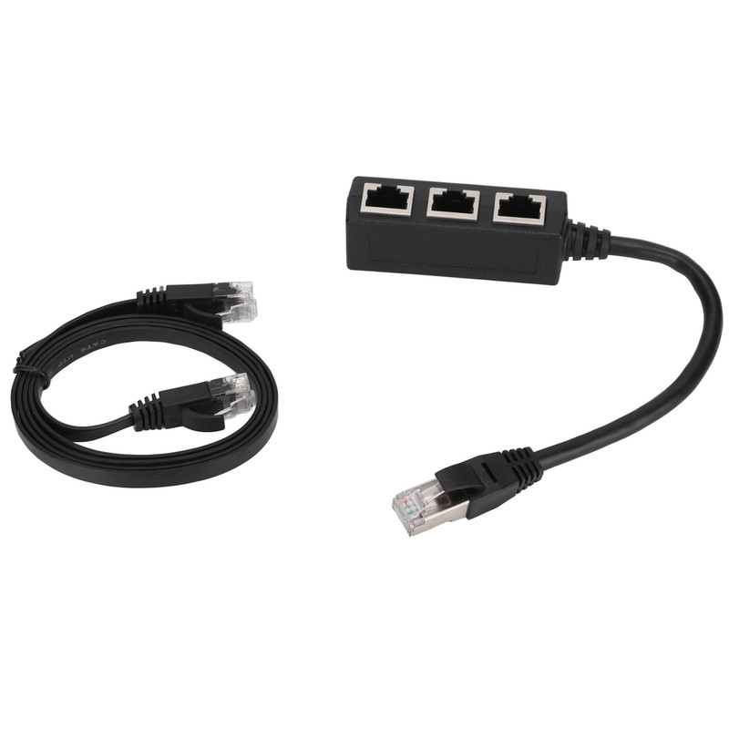 RJ45 Ethernet Adapter Cable Extension Function 1 to 3 Port