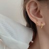Gold Hoop Earrings for Women Men, Sterling Silver Small Cartilage