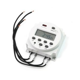 Compact and Lightweight Program Timer Switch with Relay (DC12V) with Faston Terminal 4 Cables Set (12V)