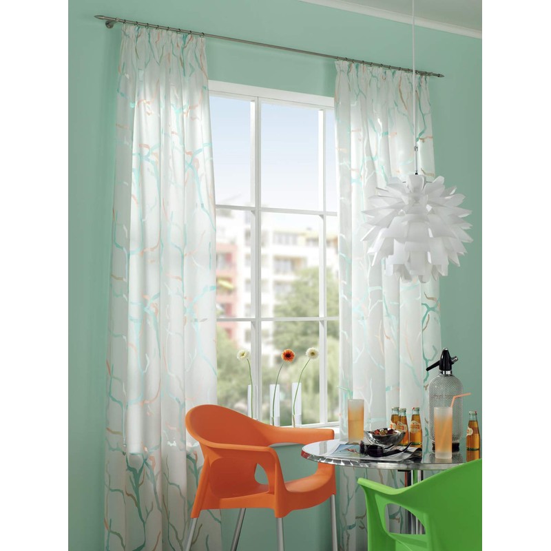 GARDINIA Support with Metal Mounting Plate for Curtain Rod, 1-Track