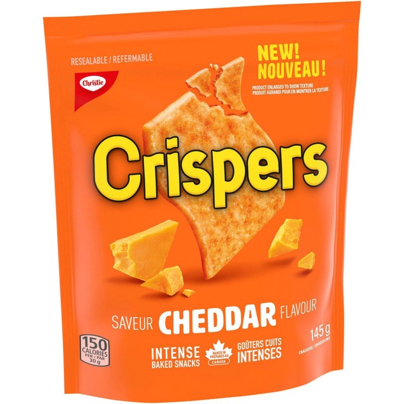 Christie Crispers, Cheddar Crackers, 145g/5.1 oz