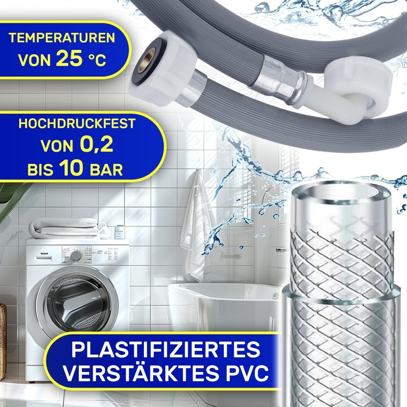Inlet Hose Washing Machine and Dishwasher 3.5 m Water Hose