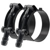 ISPINNER 2 Pack 2 Inch Stainless Steel T-Bolt Hose Clamps,