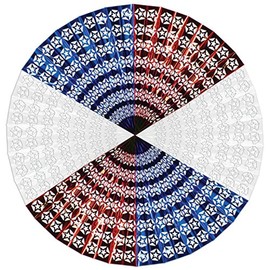 Star Jumbo Display Fan (red, white, blue) Party Accessory (1 count) (1/Pkg)