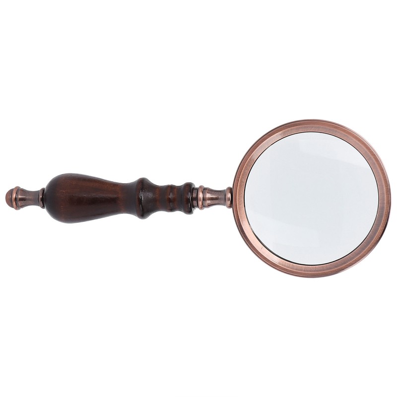 10X Metal Retro Reading Magnifying Glass Elderly Handheld Magnifier with