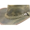 Black Jungle Bulat Leather Western Hat Australia Cowboy Hat, khaki