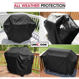 Unicook Unicook Heavy Duty Waterproof Barbecue Gas Grill Cover, 65-inch BBQ Cover, Special Fade and UV Resistant Material, Durable and Convenient, Fits Grills of Weber Char-Broil Nexgrill Brinkmann and More