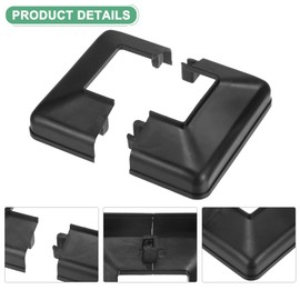 M METERXITY 8-Pack Post Base Cover, Fits 2"x 2" PVC Post Skirt Split Type for Indoor/Outdoor Iron Railing/Wood Posts/Fence/Stairs/Patios/Handrail/Porch Column Wrap Post Trim [Black]
