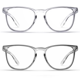 Stylish Safety Glasses, Clear Anti-Fog Anti-Scratch Protective Glasses For Men And Women（Clear+Gray（2 Pack））