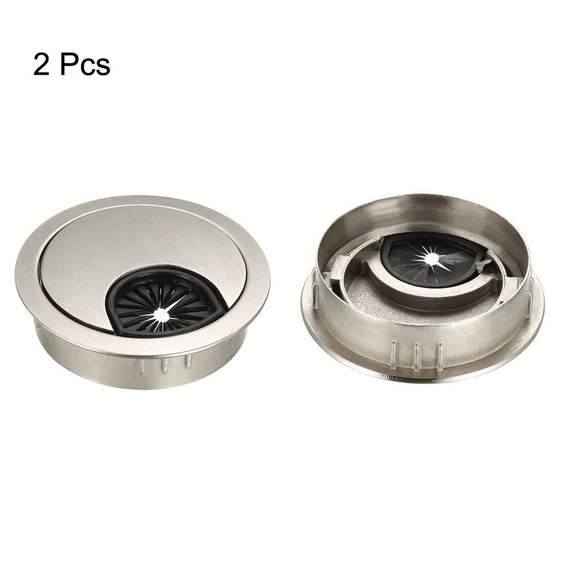 uxcell Cable Hole Cover, 2Inch/50mm Zinc Alloy Desk Wire Cord