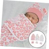 Totority 3Sets Sleep Sack with Hat Cotton Swaddle Wrap for