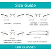 LUR READING GLASSES 7 pack Small Lens Rimless Readers (Yellow