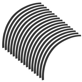 X AUTOHAUX 16pcs Fit 17" Wheel Motorcycle Car Bike Wheel Rim Sticker Strips Reflective Stripe Tape Reflector Black