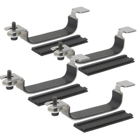 Terzo (by PIAA) EA200A Roof Box, Optional, Pack of 4, Aero Bar Mounting Clamp, Black, Mounting Clamp for Terzo Aero Bar, Low Rider Series/Symmetrical Type