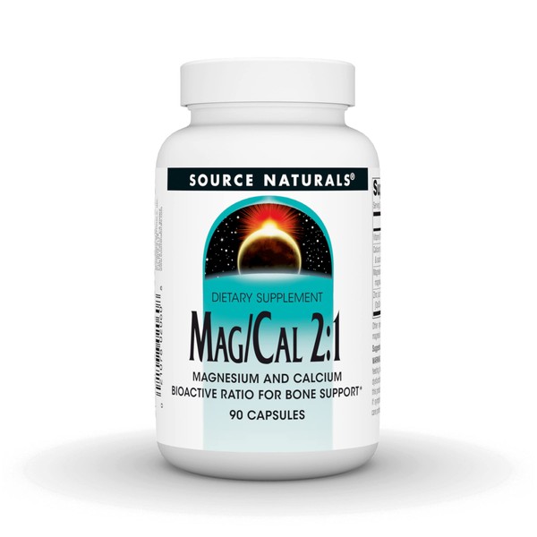 Source Naturals Mag/Cal 2:1, Magnesium and Calcium Supplement - 90 Capsules