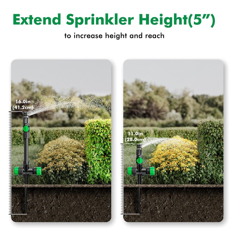 RESTMO Above Ground Sprinkler System,Irrigation Sprinklers for Yard,Green