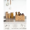 StorageWorks Hand-Woven Wicker Silverware Organizer - Water Hyacinth Cutlery Holder