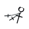 SBI Jewelry Three Crosses Black Dangle Earrings Women Men Boys