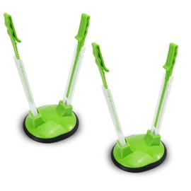 Baggy Rack Hands-Free Clip Food Storage Freezer Baggy Holder,Bag Holder For Plastic Bags Stand/Pack of 2 Green