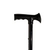 Black Folding Adjustable Cane with Overmold Ergonomic Grip