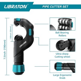 LIBRATON 2-Piece Pipe Cutter Replacement Blade for Large Pipe Cutters for Copper Pipes, Aluminum Pipes, PVC Pipes, Thin Wall Stainless Tubes