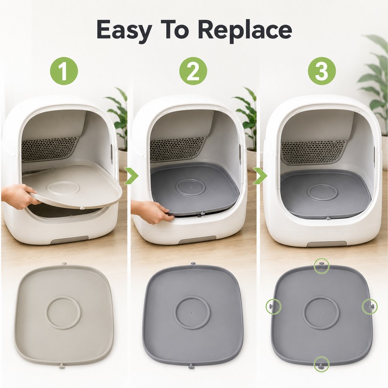 Silicone Litter Box Mat for Automatic Self-Cleaning Cat Litter Boxes