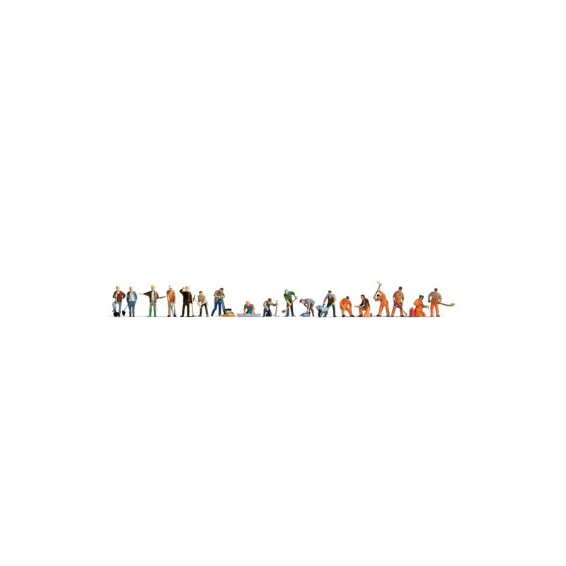 NOCH® XL set "At work", 18 hand-painted figures of the