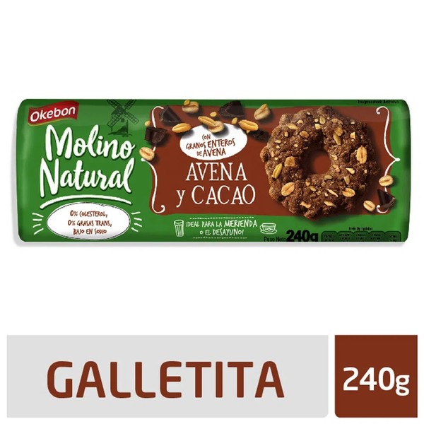 Okebon Sweet Cookies with Avena Oats, Cocoa & Oats Seeds,
