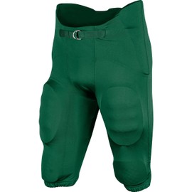 Champro Standard Terminator 2 Integrated Adult Football Pants with Built-in Pads, Forest Green, 2X-Large