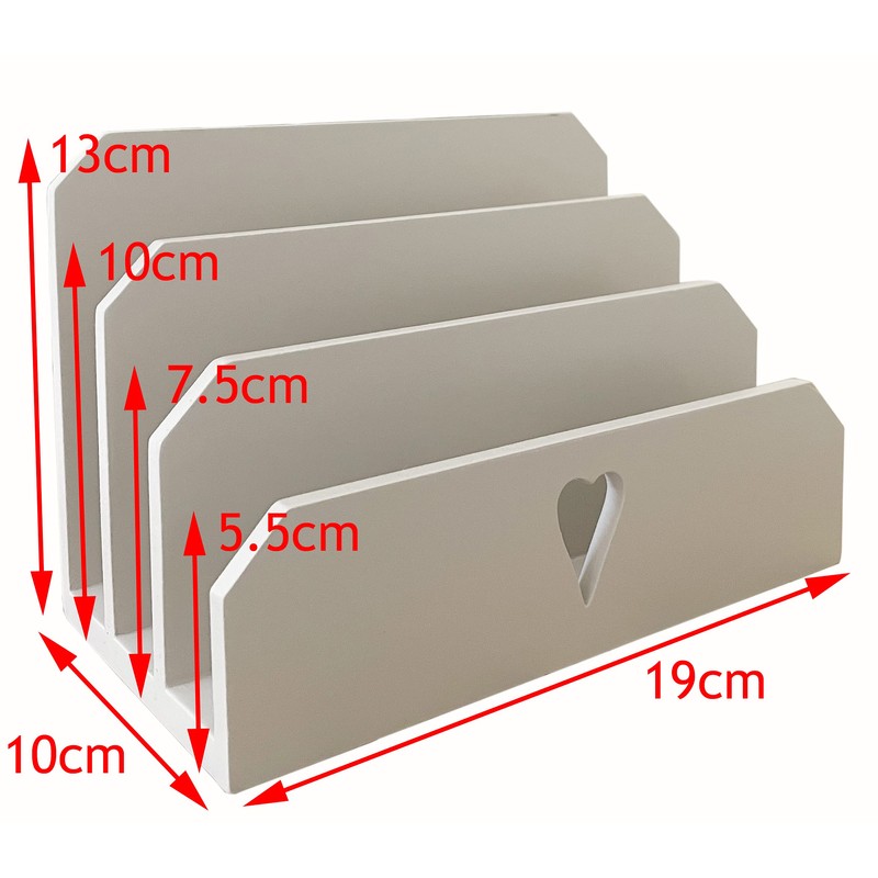 GreyZouq Charcoal Letter Rack