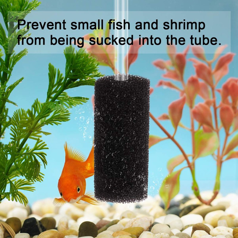 WEAVERBIRD 4PCS Pre-Filter Foam Sponge Roll Aquarium Filter Intake Cover