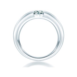 Tresor 1934 Sterling Silver 925 rhodium-plated Ladies ring / Engagement ring / Wedding ring with white Zirconia Size P 60451023