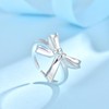 Adorable Ribbon Bow Tied Ring Butterfly Knot Female Open Ring