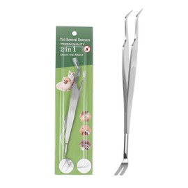 ダニ取り 犬 猫 ノミ取り ペット用 壁蝨取り ピンセット ステンレス ティックツイスター マダニ取り器具 ダニ駆除ツール (シルバー 1本)