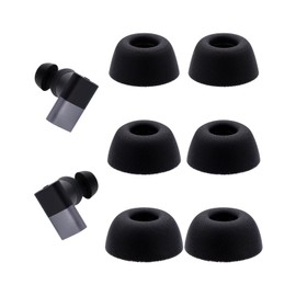 Klowcok Replacement Foam Ear Tips for Status Pro X/Between 3ANC / Audio Between Pro Earbuds, 3 Pairs (S/M/L) (Black)