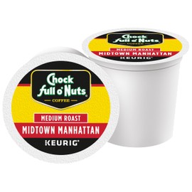 Chock full o’Nuts Midtown Manhattan Coffee, Compatible with Keurig K-Cup Pods (1 Pack of 12 Single-Serve Cups)