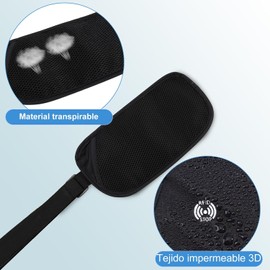 2PCS Cinturón de Viaje Antirrobo con Protección RFID,Soporte para Pasaporte, Cremallera Invisible, Adecuado para Viajes, Deportes, Correr y Fitness (Negro + Azul oscuro)