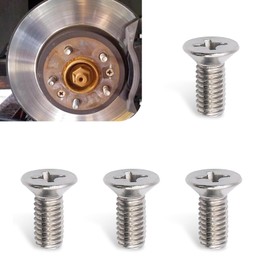 Ferianl 4pcs Screw Rotor Brake Disc Retaining, Stainless Steel Brake Disc Rotor Screws, Compatible with Honda, Acura, Volkswagen, 93600-06014-0H Front and Rear Brake Rotor Screw