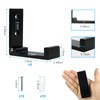 Pasking Pack of 10 Foldable Wall Hooks - Black Folding