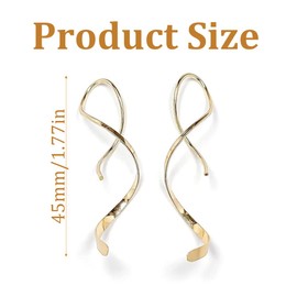 Spiral Wire Earrings for Women, Hand Curved Pendant, Gift for Women, Perfect for Birthday Parties, for Loves, Mothers and Daughters