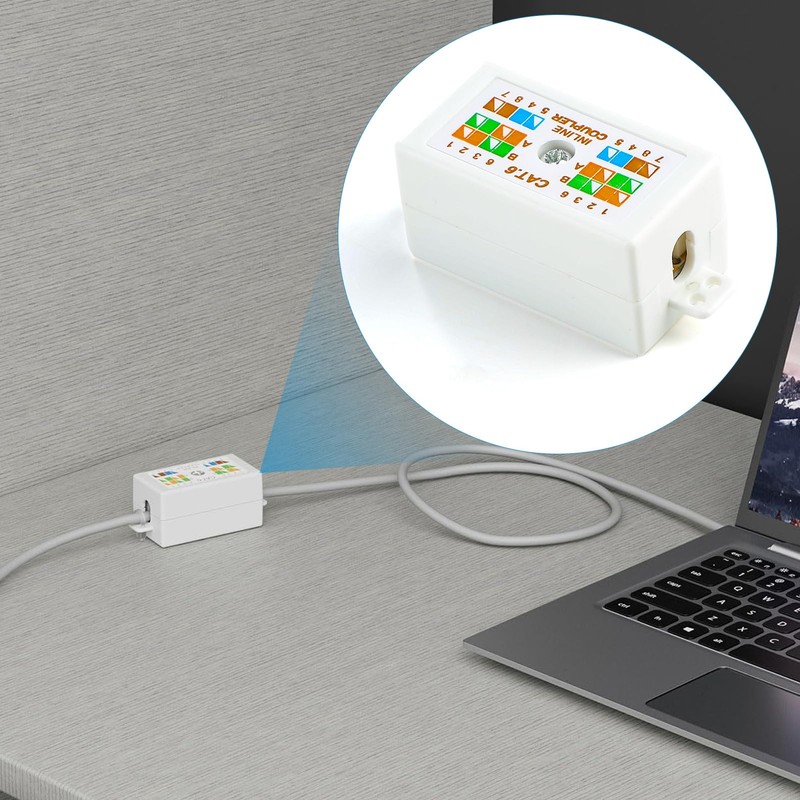 UIHRLM 2 Pack RJ45 Cat6 Junction Box, High-Speed LAN/Powerline Punch