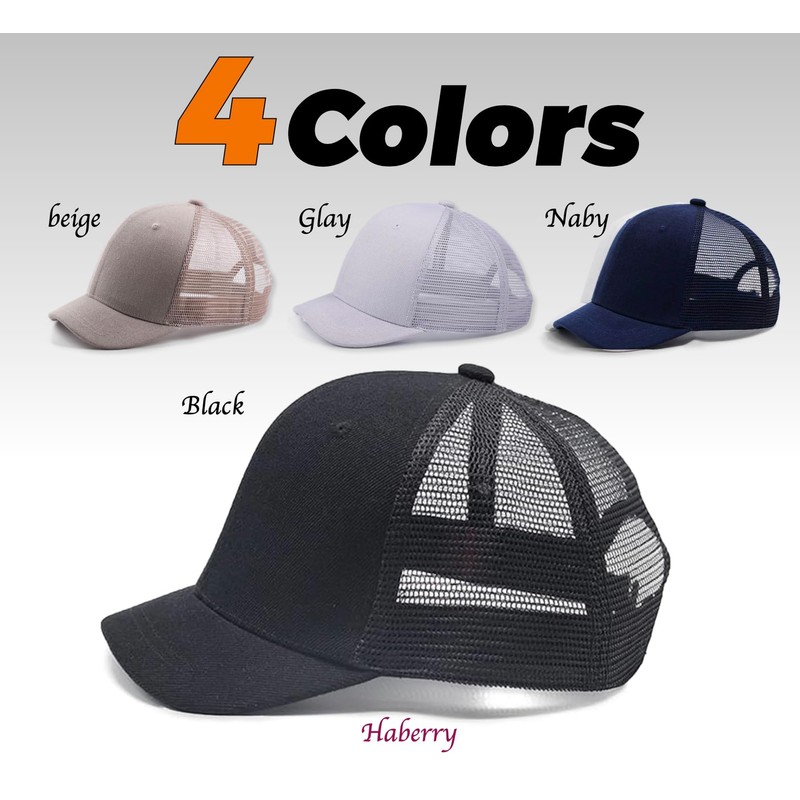 Haveli Men's Mesh Short Brim Cap, Large Size, 23.6 -